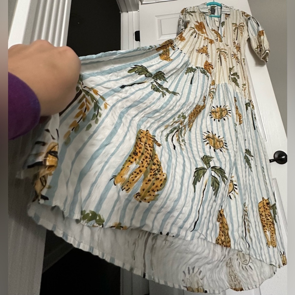 Anthropologie Carolita Artist Edition Tiered Shirt Dress NWT XS - Picture 8 of 12